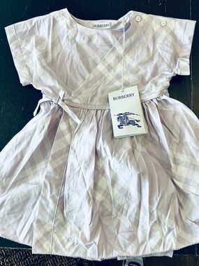 Burberry Pastel Lilac Check Baby Dress
